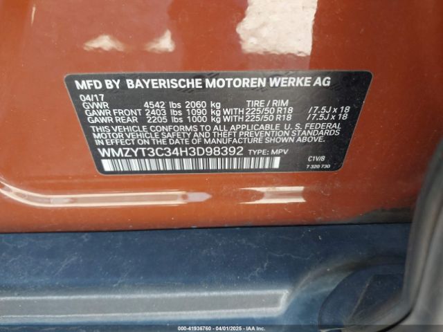 2017 MINI COUNTRYMAN WMZYT3C34H3D98392 Photo 8