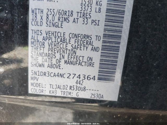 2022 NISSAN PATHFINDER 5N1DR3CA4NC274364 Photo 8
