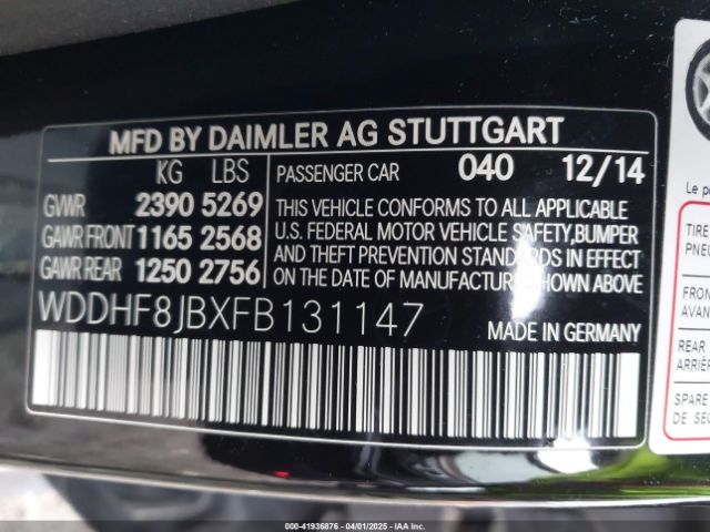 WDDHF8JBXFB131147 Mercedes-Benz E 350 4matic