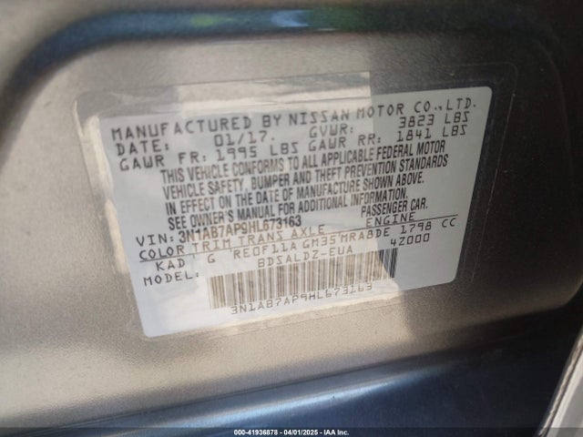 Nissan SENTRA SV 2017 3N1AB7AP9HL673163 Image 9