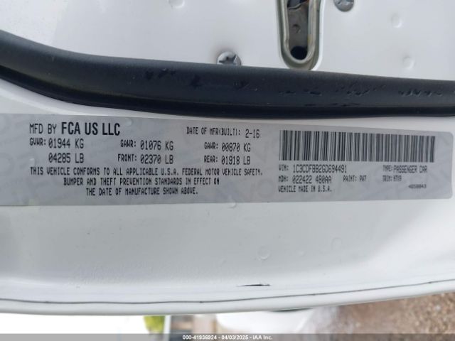 1C3CDFBB2GD694491 Dodge DART SXT