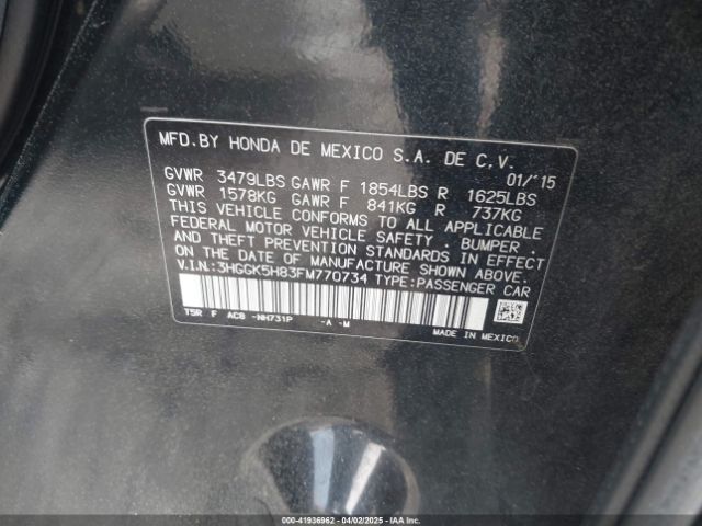 3HGGK5H83FM770734 Honda Fit Ex/ex-l