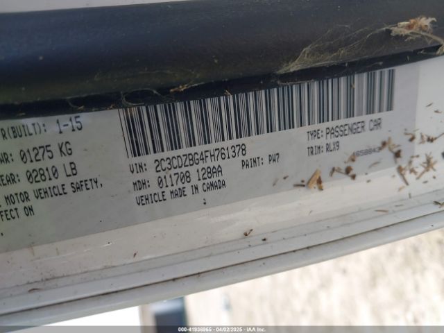 2C3CDZBG4FH761378 Dodge Challenger Sxt Plus