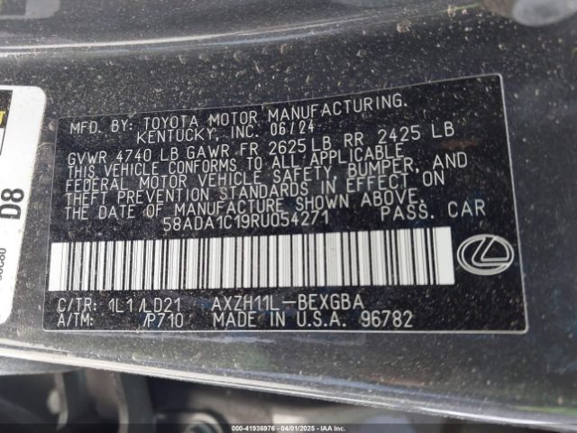 58ADA1C19RU054271 Lexus ES 300H