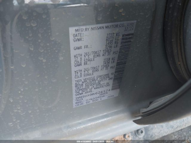 1N6ED1EK0RN626574 Nissan Frontier Pro-4x 4x4