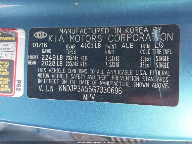 KNDJP3A55G7330696 KIA SOUL +