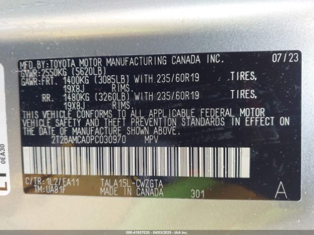 2T2BAMCA0PC030970 Lexus Rx 350 Premium