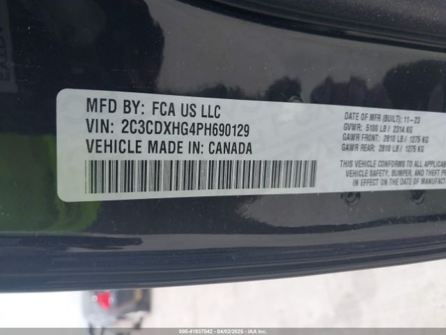 2C3CDXHG4PH690129 Dodge CHARGER GT