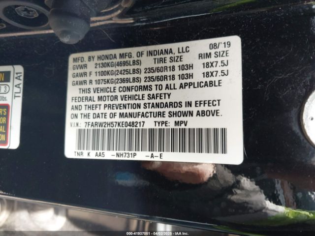 7FARW2H57KE048217 Honda CR-V EX