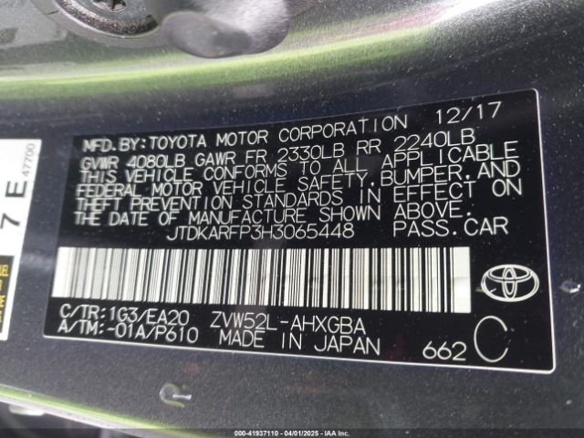 JTDKARFP3H3065448 Toyota Prius Prime Advanced