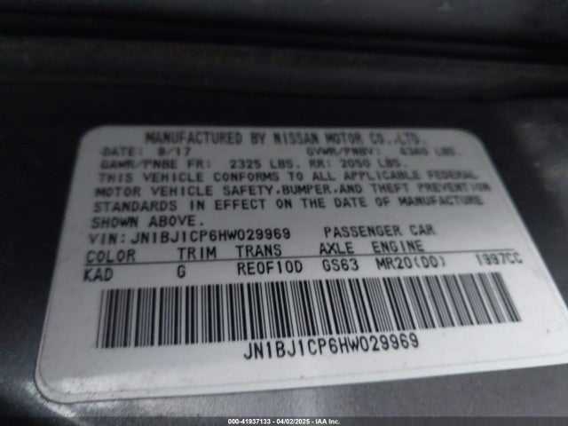 JN1BJ1CP6HW029969 Nissan Rogue Sport Sv