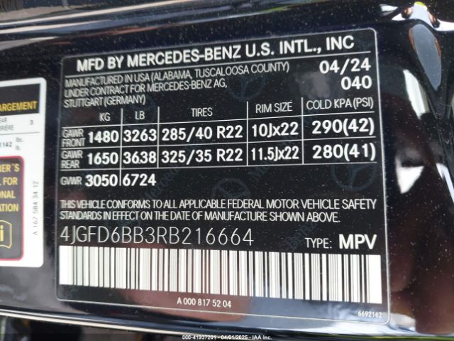 4JGFD6BB3RB216664 Mercedes-Benz Amg Gle 53 Coupe 4matic+