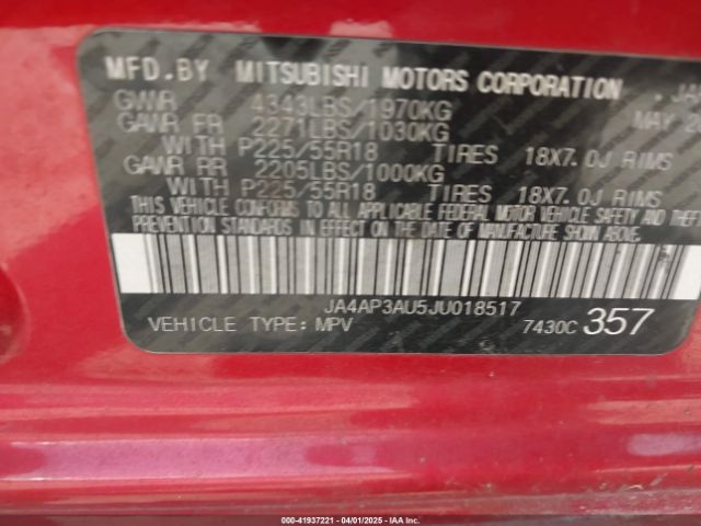 2018 MITSUBISHI OUTLANDER SPORT JA4AP3AU5JU018517 Photo 8
