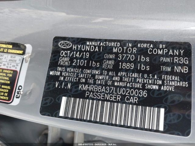KMHRB8A37LU020036 Hyundai Venue Se