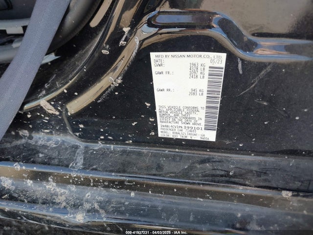 1N4BL4CV1PN399101 Nissan Altima Sr Fwd