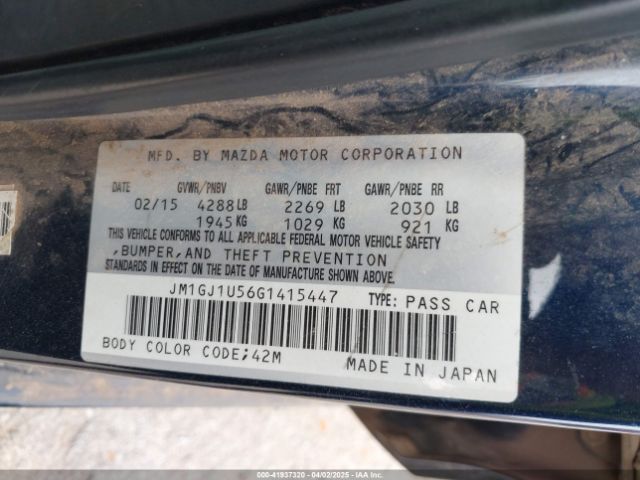 JM1GJ1U56G1415447 Mazda Mazda6 I Sport