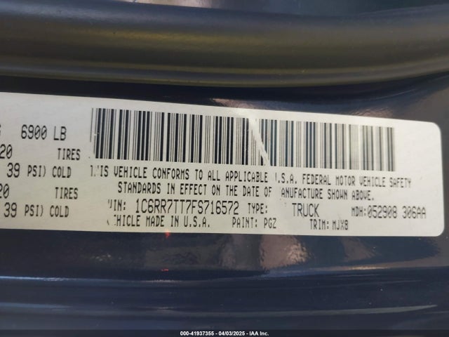 1C6RR7TT7FS716572 RAM 1500 Big Horn