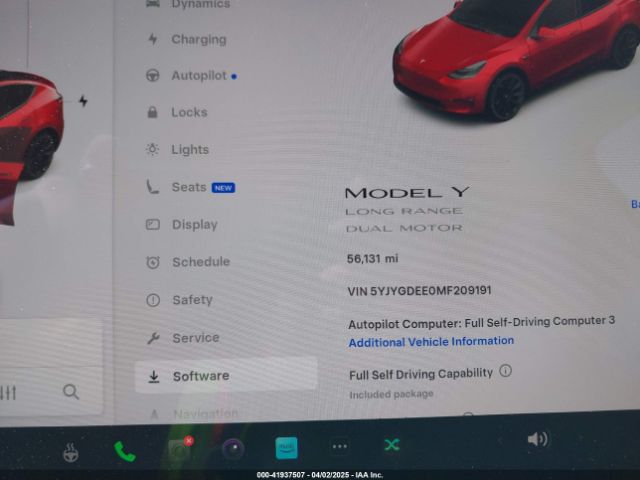 5YJYGDEE0MF209191 Tesla Model Y Long Range Dual Motor All-wheel Drive