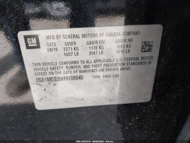 2G61M5S39H9108845 Cadillac XTS LUXURY