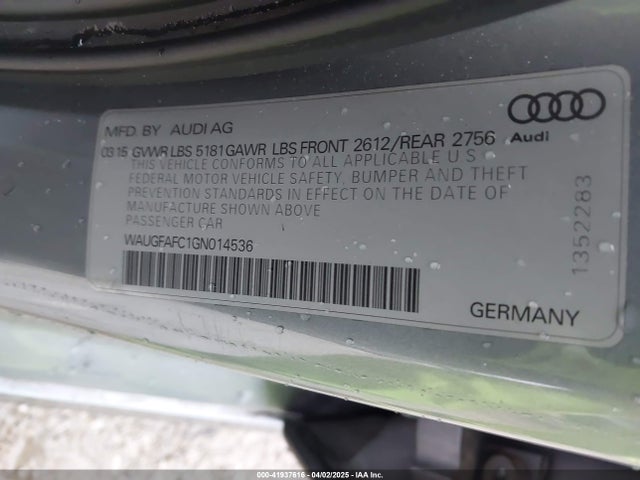 WAUGFAFC1GN014536 Audi A6 2.0t Premium Plus