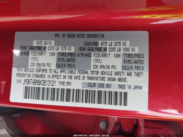 JM3KFABM8K0613121 Mazda CX-5 SPORT