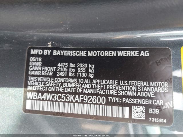 2019 BMW 430I WBA4W3C53KAF92600 Photo 8