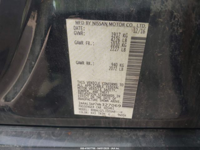 1N4AL3AP7HN327069 Nissan Altima 2.5 S