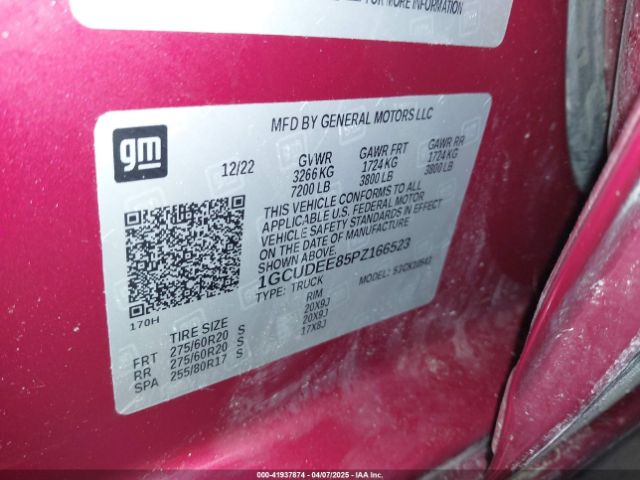 1GCUDEE85PZ166523 Chevrolet Silverado 1500 4wd  Short Bed Rst