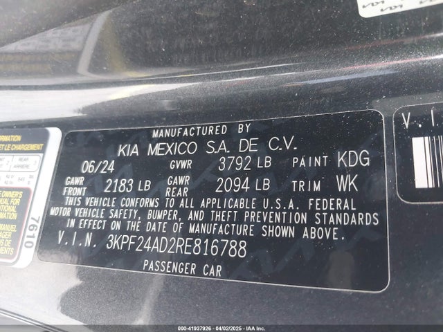 3KPF24AD2RE816788 KIA Forte Lxs