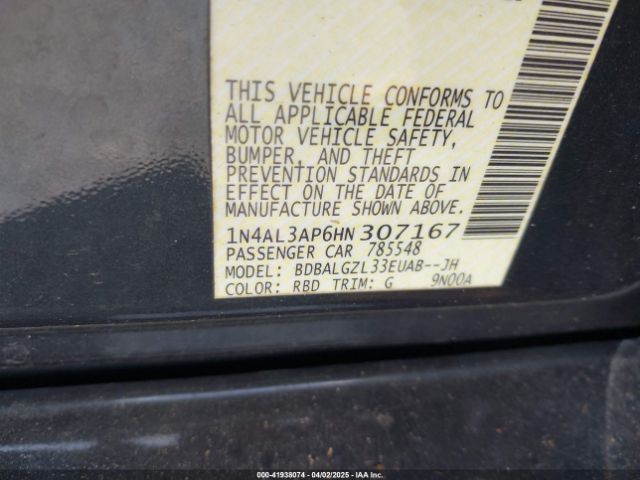 1N4AL3AP6HN307167 Nissan Altima 2.5 S
