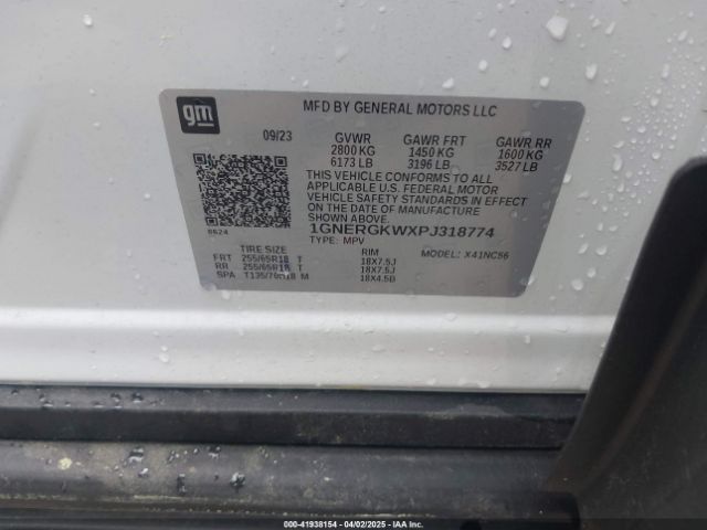 1GNERGKWXPJ318774 Chevrolet Traverse Fwd Lt Cloth
