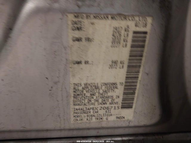 1N4AL3AP8JC206715 Nissan Altima 2.5 Sv