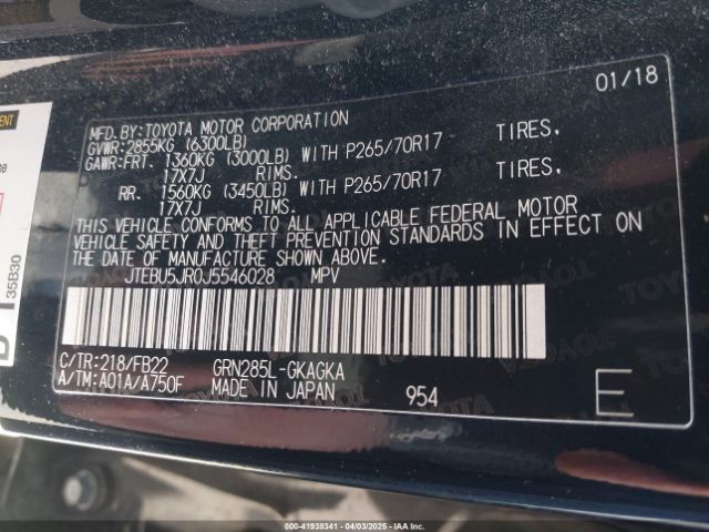 JTEBU5JR0J5546028 Toyota 4RUNNER SR5