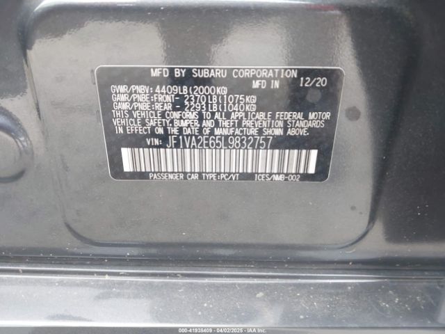 2020 SUBARU WRX STI JF1VA2E65L9832757 Photo 8