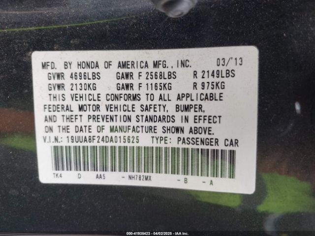 2013 ACURA TL 19UUA8F24DA015625 Photo 8