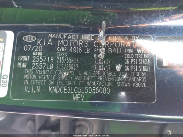 KNDCE3LG5L5056080 KIA Niro Ev Ex Premium