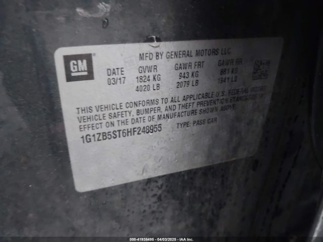 1G1ZB5ST6HF248955 Chevrolet MALIBU LS
