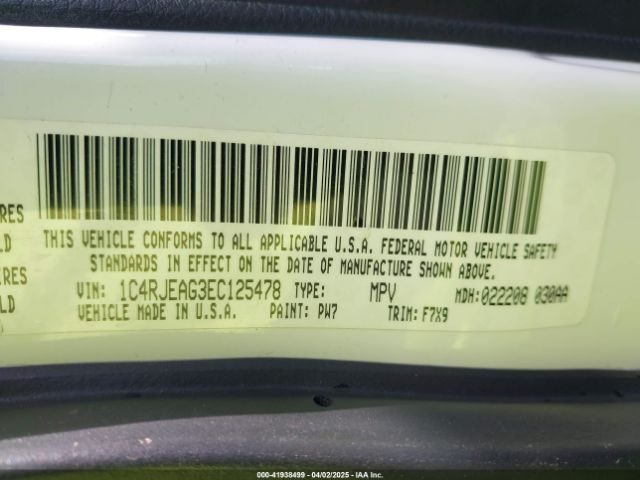 1C4RJEAG3EC125478 Jeep Grand Cherokee Laredo