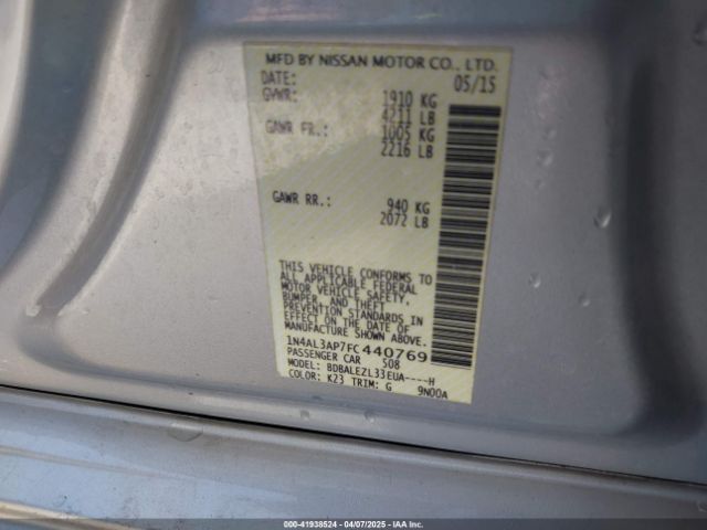1N4AL3AP7FC440769 Nissan Altima 2.5 S