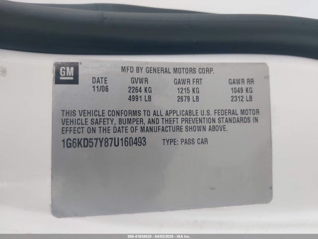 2007 CADILLAC DTS 1G6KD57Y87U160493 Photo 8