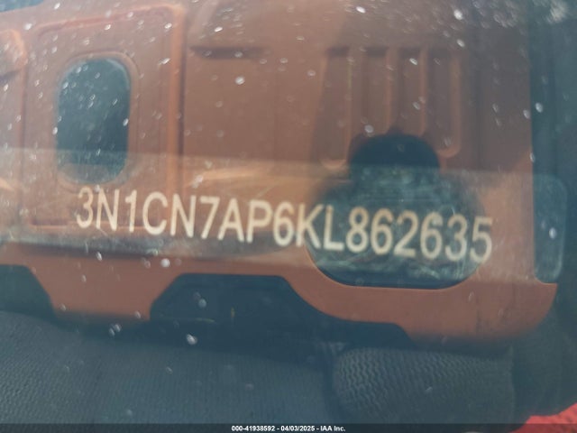 3N1CN7AP6KL862635 Nissan Versa 1.6 Sv