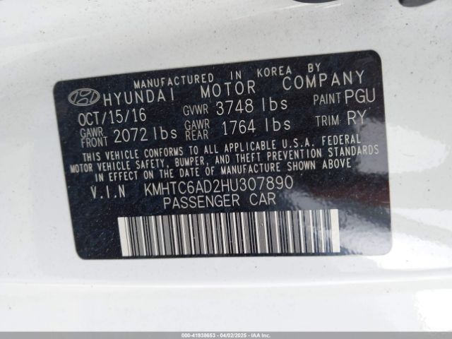 KMHTC6AD2HU307890 Hyundai Veloster