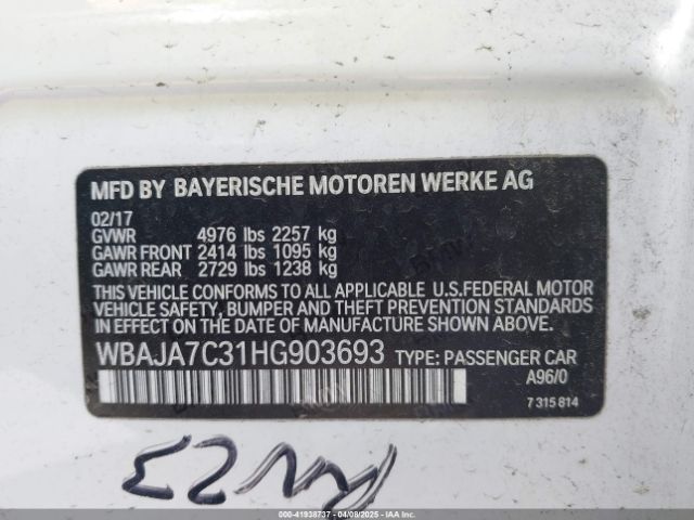WBAJA7C31HG903693 BMW 530i Xdrive