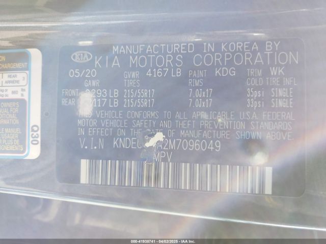 2021 KIA SELTOS KNDEUCAA2M7096049 Photo 8