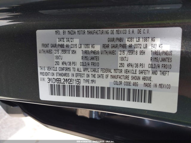 3MVDMBBL2MM261169 Mazda Cx-30 Select