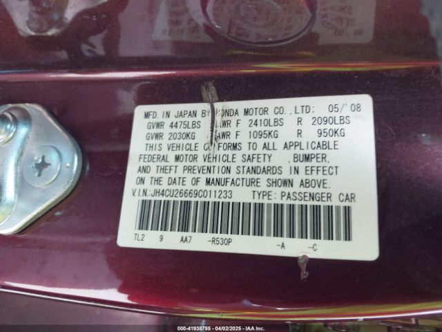 2009 ACURA TSX JH4CU26669C011233 Photo 8