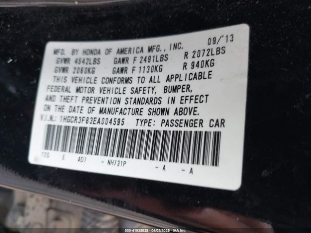 1HGCR3F83EA004595 Honda Accord Ex-l V-6