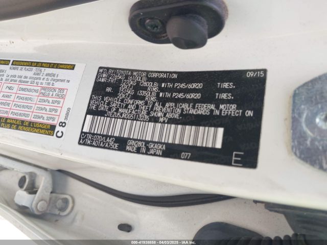 JTEZU5JR0G5113235 Toyota 4runner Limited