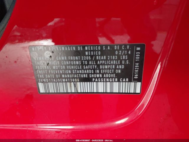 3VWD17AJ9EM413096 Volkswagen Jetta 1.8t Se