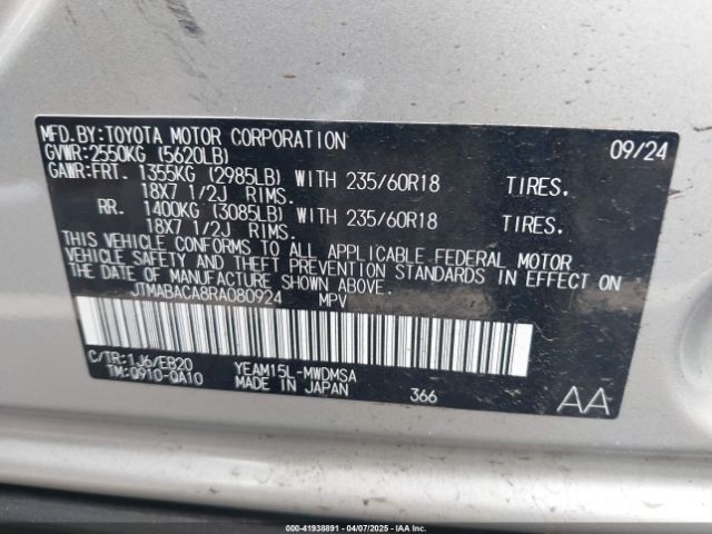 JTMABACA8RA080924 Toyota BZ4X XLE